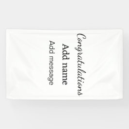 Herzlichen Glückwunsch hinzufügen Name Nachricht e Banner