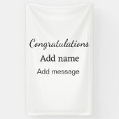 Herzlichen Glückwunsch hinzufügen Name Nachricht e Banner (Vertikal)