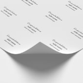 Herzlichen Glückwunsch hinzufügen Name Nachricht e Geschenkpapier (Ecke)