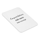 Herzlichen Glückwunsch hinzufügen Name Nachricht e Magnet (Rechte Seite)