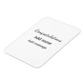 Herzlichen Glückwunsch hinzufügen Name Nachricht e Magnet (Linke Seite)