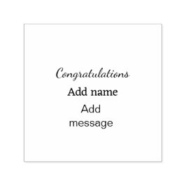 Herzlichen Glückwunsch hinzufügen Name Nachricht e Permastempel