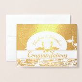 Herzlichen Glückwunsch Hochzeit/ Jubiläum/ Verlobu Folienkarte (Vorderseite mit Umschlag)