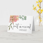 Herzlichen Glückwunsch Hochzeit Just Married Braut Karte (Gelbe Blume)