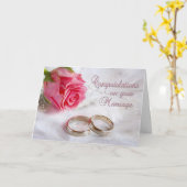 Herzlichen Glückwunsch Hochzeit Karte (Gelbe Blume)