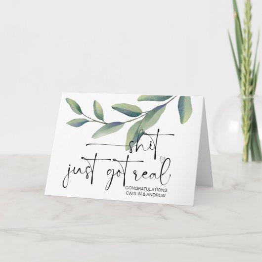 Herzlichen Glückwunsch Hochzeit New Weds Braut und Karte (Vorderseite)