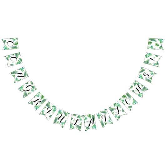 Herzlichen Glückwunsch Hochzeiten Abschluss Blätte Wimpelkette (Alle)