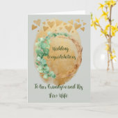 Herzlichen Glückwunsch Hochzeitskarte Grandson & N Karte (Gelbe Blume)