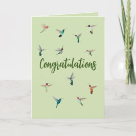Herzlichen Glückwunsch Hummingbirds Card Karte