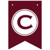 Herzlichen Glückwunsch! Im Herbst Burgund Wimpelkette (Erste Fahne)