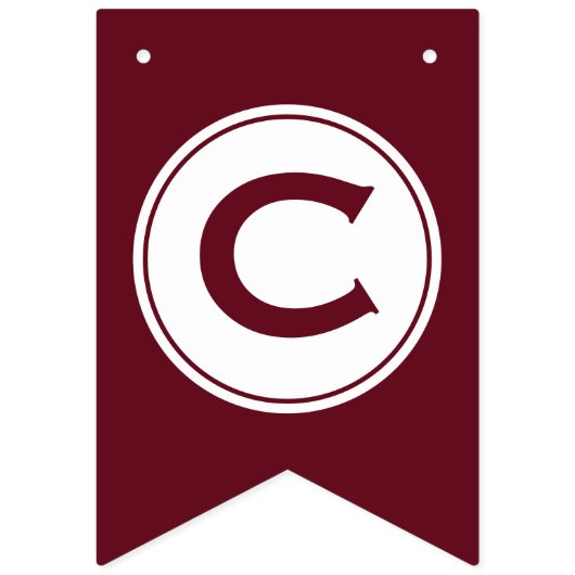 Herzlichen Glückwunsch! Im Herbst Burgund Wimpelkette (Erste Fahne)