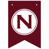 Herzlichen Glückwunsch! Im Herbst Burgund Wimpelkette (Dritte Fahne)