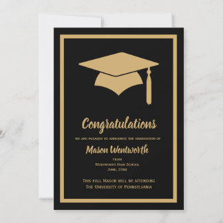 Herzlichen Glückwunsch Imitate Gold/Black Grad Ank