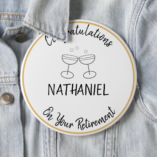 Herzlichen Glückwunsch Individuelle Name Keepake Button (Beispiel)