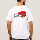 Herzlichen Glückwunsch Jacinda Ardern Custom Text  T-Shirt (Rückseite)
