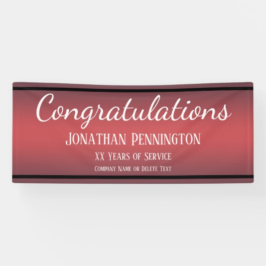 Herzlichen Glückwunsch Jahre des Dienstes Banner (Horizontal)