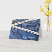 Herzlichen Glückwunsch Jeans Karte (Gelbe Blume)