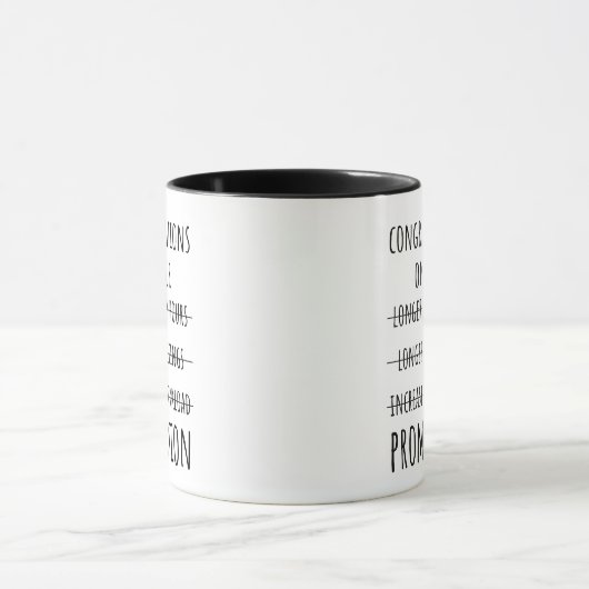 Herzlichen Glückwunsch Job Werbeaktion Funny Cowor Tasse (Zentrum)