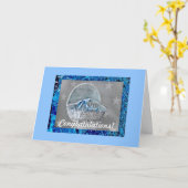 Herzlichen Glückwunsch, Junge, 5" x 7" Faltkarte Karte (Gelbe Blume)