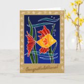 Herzlichen Glückwunsch! Karte (Gelbe Blume)