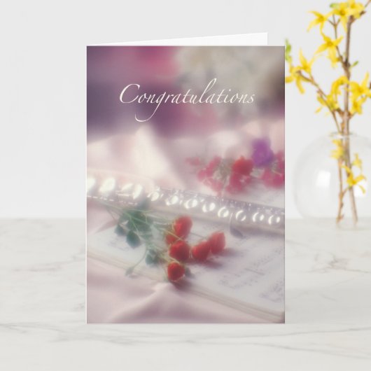 Herzlichen Glückwunsch Karte (Gelbe Blume)