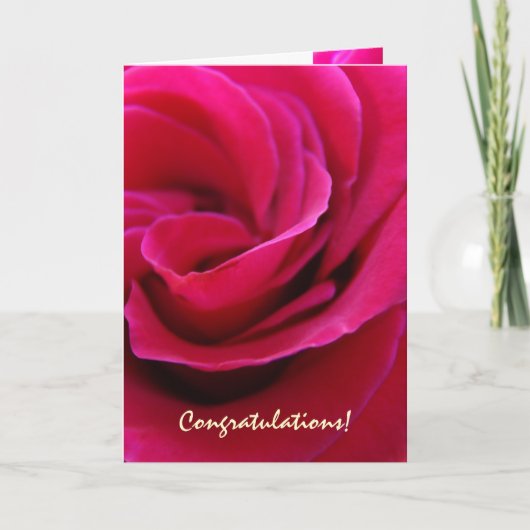 Herzlichen Glückwunsch! Karten Button Rose Blume H (Vorderseite)