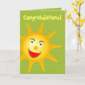 Herzlichen Glückwunsch! - Kartenvorlage Karte (Gelbe Blume)