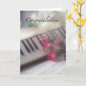 Herzlichen Glückwunsch Keyboard mit Blume Karte (Gelbe Blume)