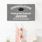 Herzlichen Glückwunsch Kindergarten Abschluss Grau Banner (Insitu)