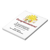 Herzlichen Glückwunsch! Kindergarten Abschluss Notizblock (Rotiert)