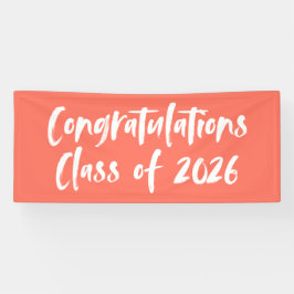 Herzlichen Glückwunsch Klasse 2025 Korallen Abschl Banner