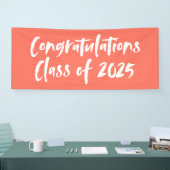 Herzlichen Glückwunsch Klasse 2025 Korallen Abschl Banner (Messe)