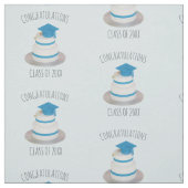 Herzlichen Glückwunsch Klasse Abschluss Blue Fabri Stoff (Muster)