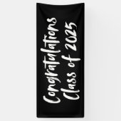 Herzlichen Glückwunsch Klasse von 2025 Black Absch Banner (Vertikal)