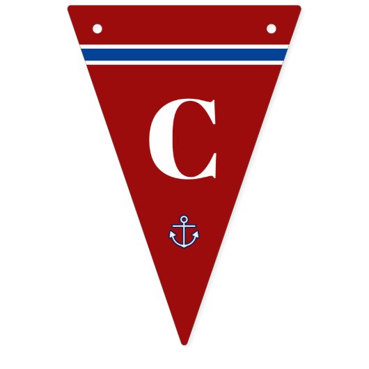 Herzlichen Glückwunsch Klassische Nautical Anchor Wimpelkette (Erste Fahne)