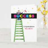 Herzlichen Glückwunsch Kletterleiter des Erfolgs Karte (Gelbe Blume)
