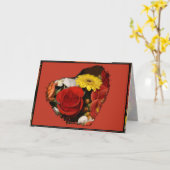 Herzlichen Glückwunsch Kolorische BlumenBouquet-Vo Karte (Gelbe Blume)