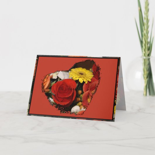 Herzlichen Glückwunsch Kolorische BlumenBouquet-Vo Karte (Vorderseite)