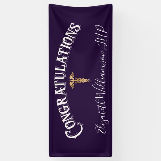 Herzlichen Glückwunsch Krankenpfleger Mediziner Li Banner (Vertikal)