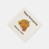 Herzlichen Glückwunsch, Kürbis, Name und Datum der Serviette (Ecke)