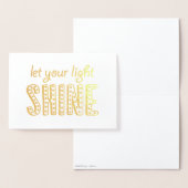 Herzlichen Glückwunsch - Lass Dein Light Shine Gol Folienkarte (Anzeige)