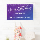 Herzlichen Glückwunsch Lässig Blue & Lila Ombre Banner (Insitu)