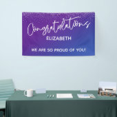 Herzlichen Glückwunsch Lässig Blue & Lila Ombre Banner (Messeveranstaltung)