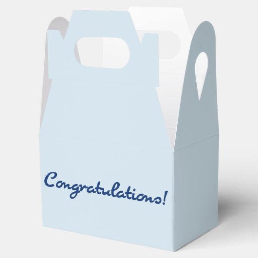 Herzlichen Glückwunsch Lässig Dark Blue Script Geschenkschachtel (Geöffnet)