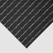 Herzlichen Glückwunsch! Lässiges, weißes Skript Seidenpapier (Ausschnitt)