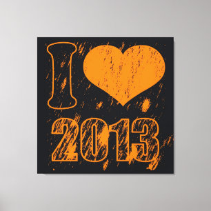Herzlichen Glückwunsch (Liebe) 2013 - Neues Jahr 2 Leinwanddruck