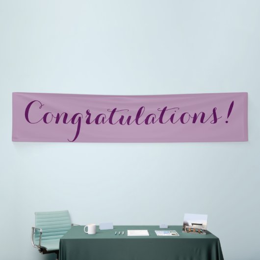 Herzlichen Glückwunsch lila Banner-Zeichen Banner (Messeveranstaltung)