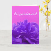 Herzlichen Glückwunsch Lila Floral Karte (Gelbe Blume)
