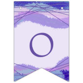 Herzlichen Glückwunsch Lila Lavender Geometrie Mus Wimpelkette (Zweite Fahne)