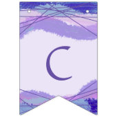 Herzlichen Glückwunsch Lila Lavender Geometrie Mus Wimpelkette (Erste Fahne)